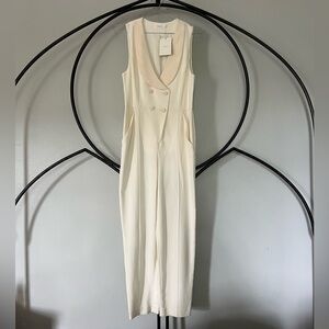 A.L.C NWT Everette Cream Jumpsuit Size 10 M